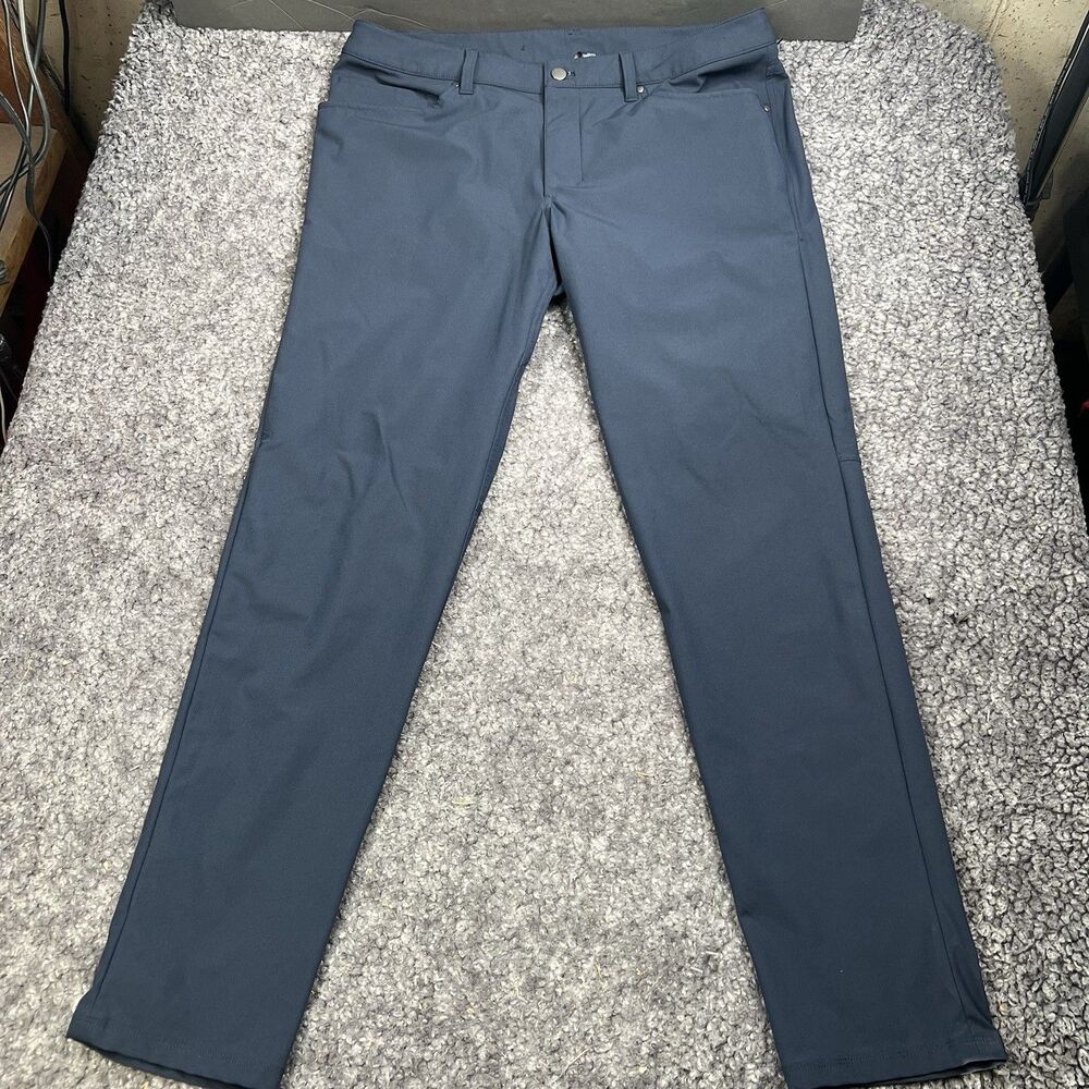 Lululemon Pants Men’s 36x32 Navy ABC 5-Pocket Tapered Leg Warpstreme LM5ADAS